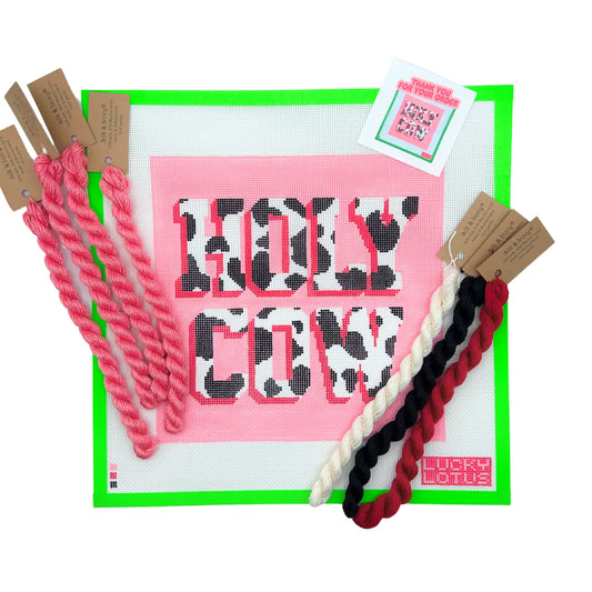Holy Cow Lucky Lotus Needlepoint
