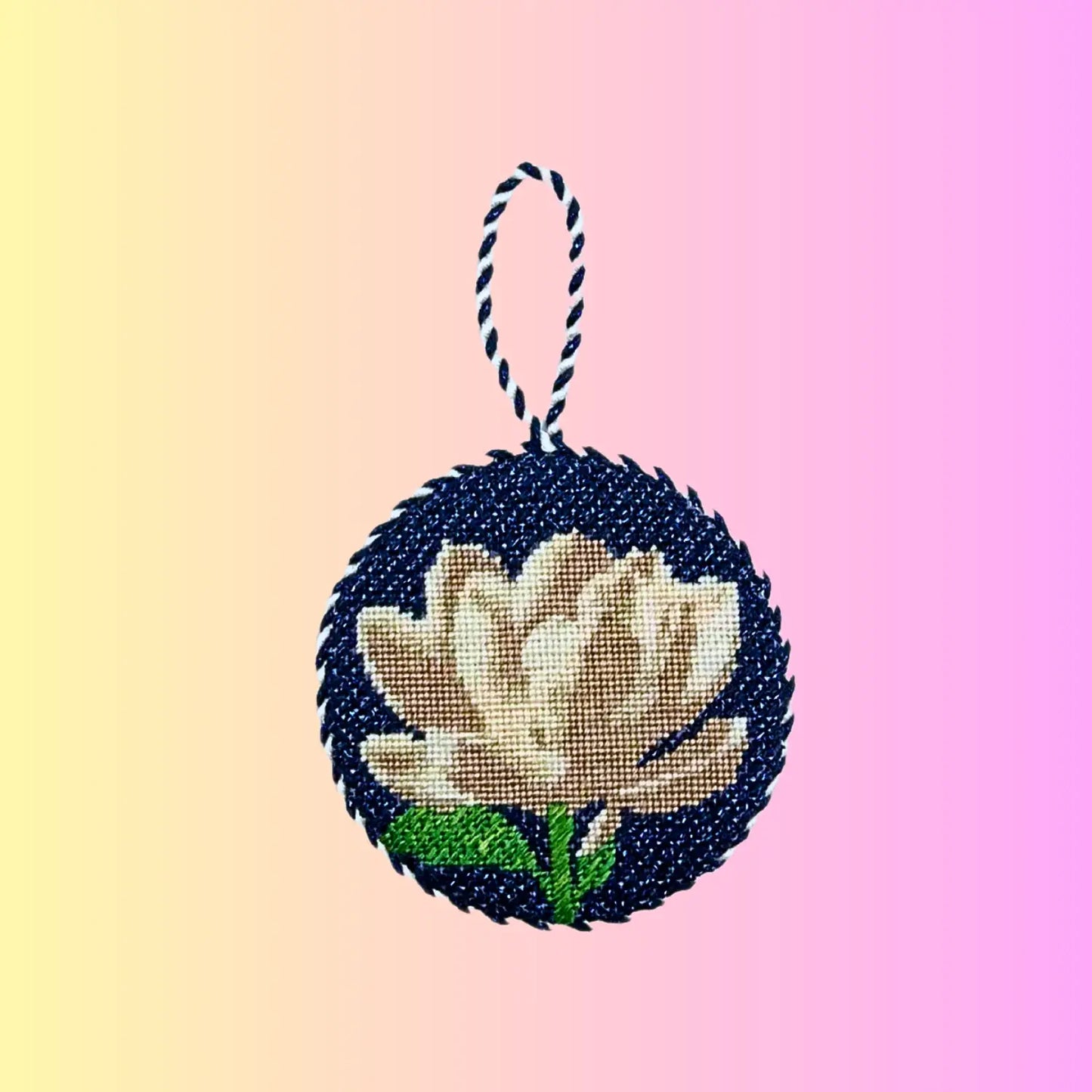 Flowers of America | Magnolia (Louisiana & Mississippi) Lucky Lotus Needlepoint
