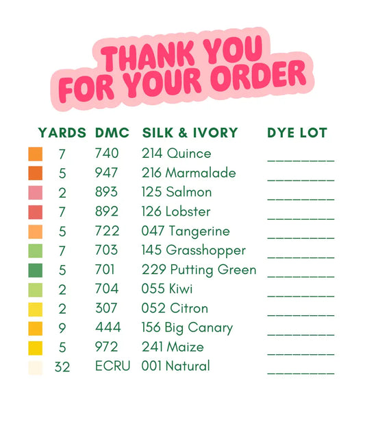 Citrus Coaster Set Lucky Lotus Needlepoint