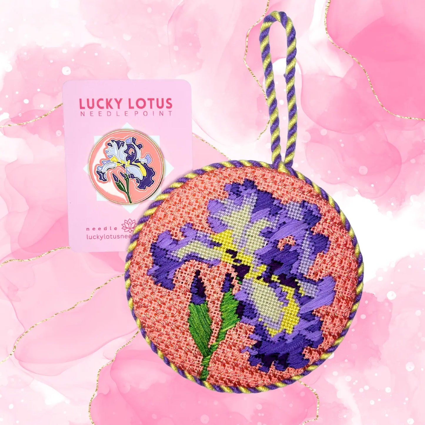 Iris (Tennessee) Needle Minder Lucky Lotus Needlepoint