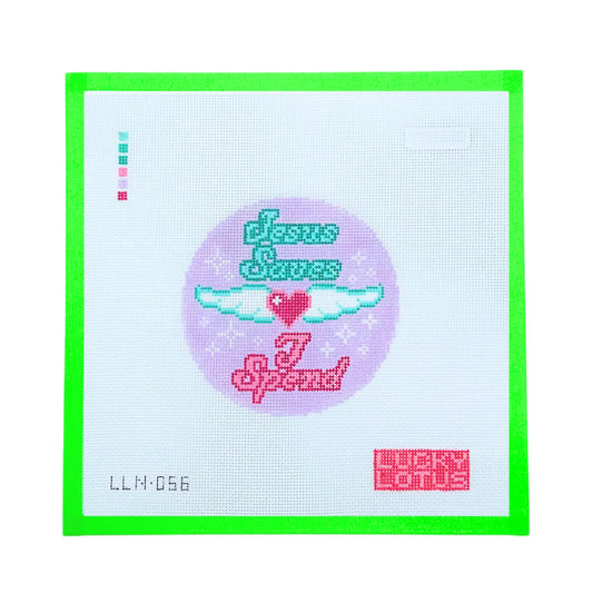 Jesus Saves I Spend Lucky Lotus Needlepoint