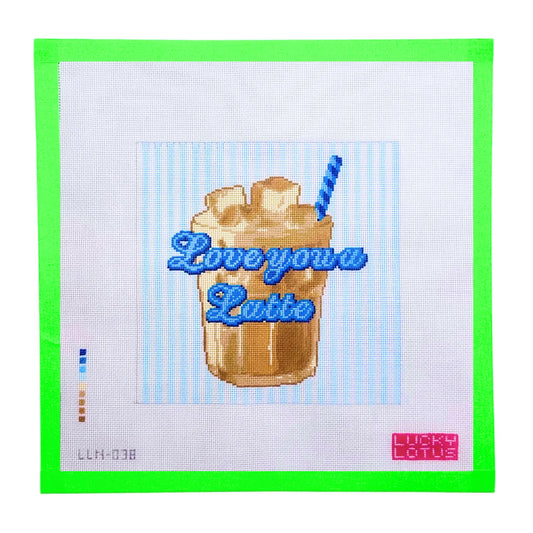 Love You A Latte Lucky Lotus Needlepoint