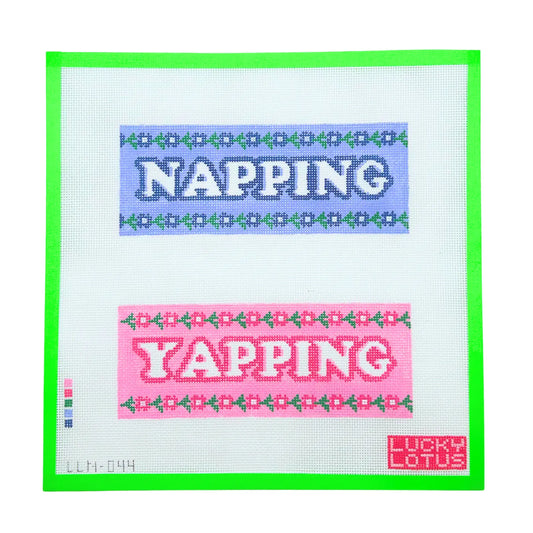 Napping Yapping Lucky Lotus Needlepoint