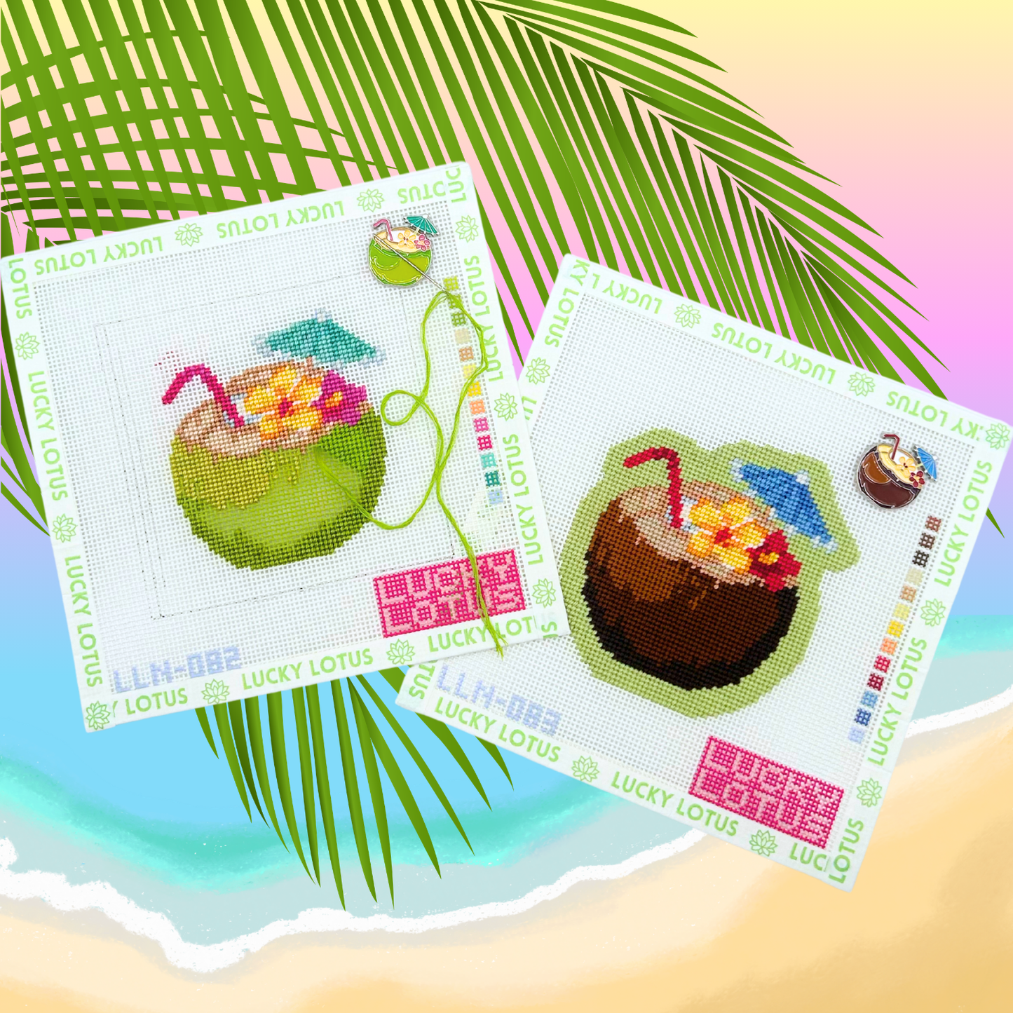 Green Coconut Drink Needle Minder