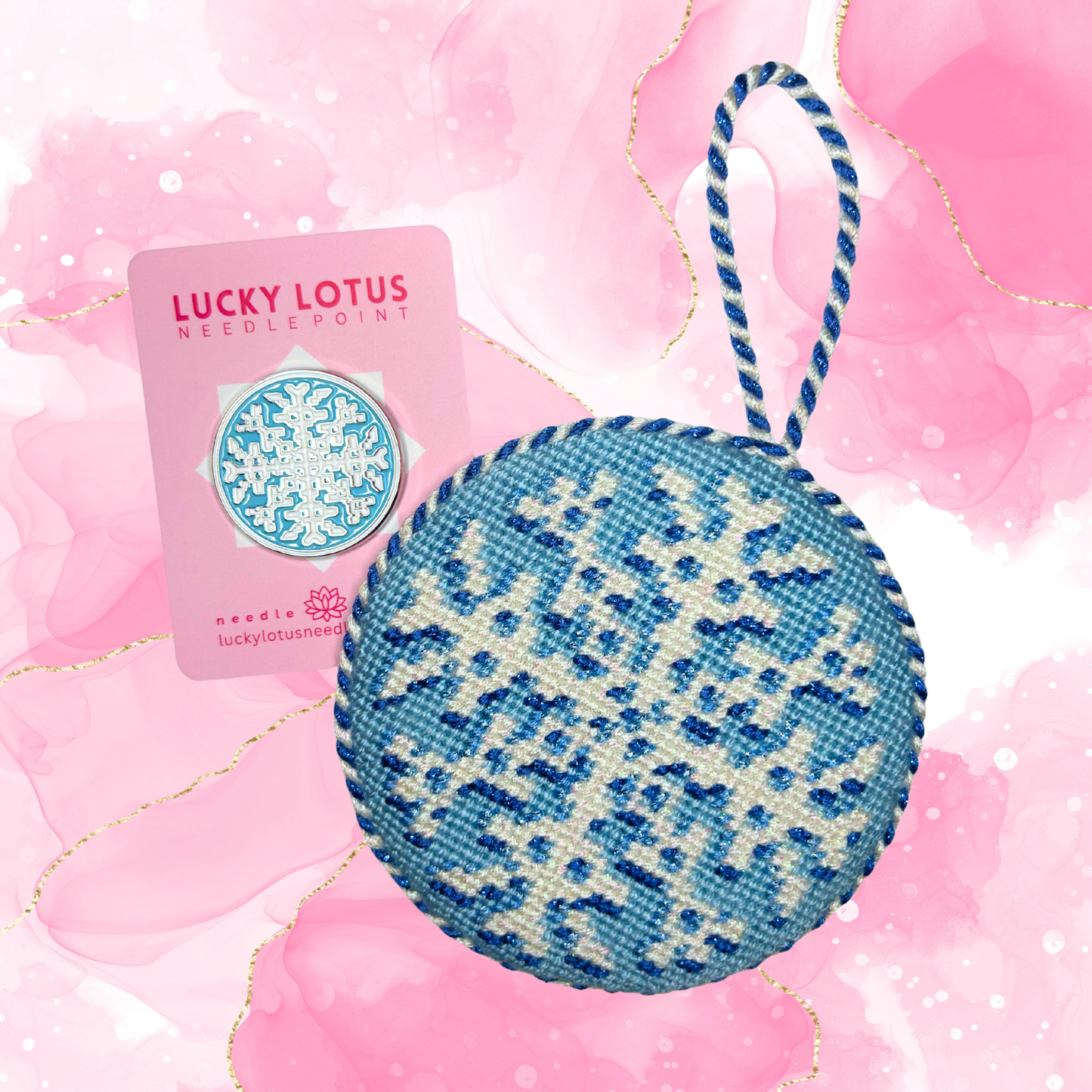Snowflake Needle Minder Lucky Lotus Needlepoint