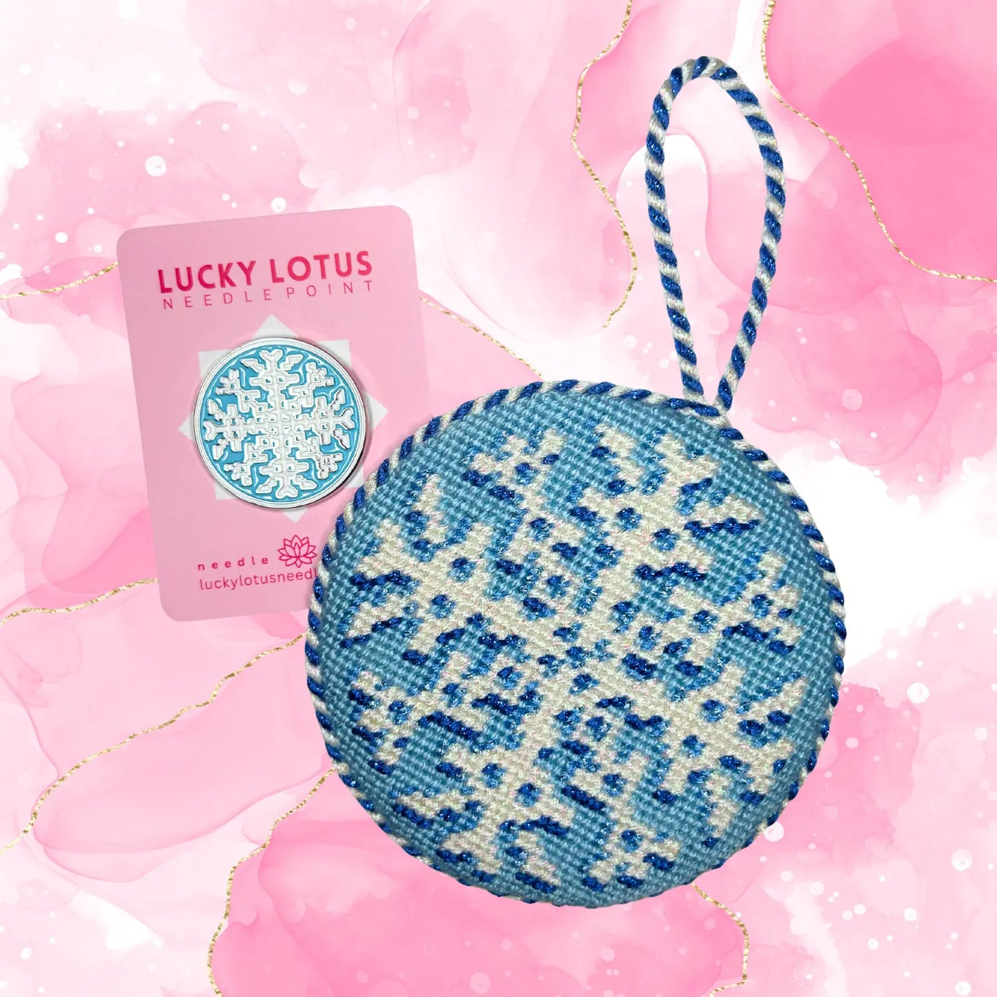 Snowflake Needle Minder Lucky Lotus Needlepoint