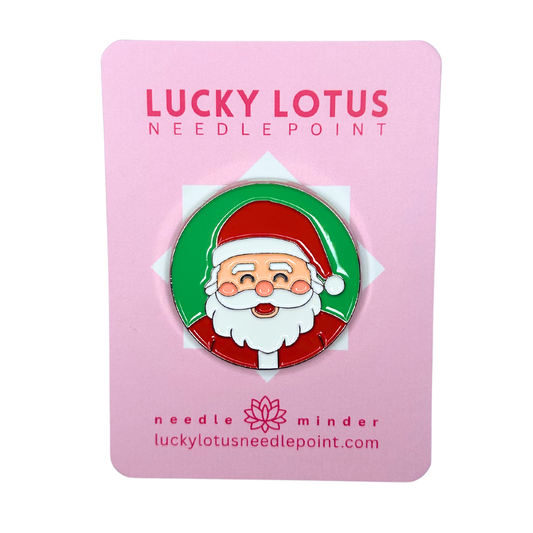 Cheeky Santa Needle Minder Lucky Lotus Needlepoint
