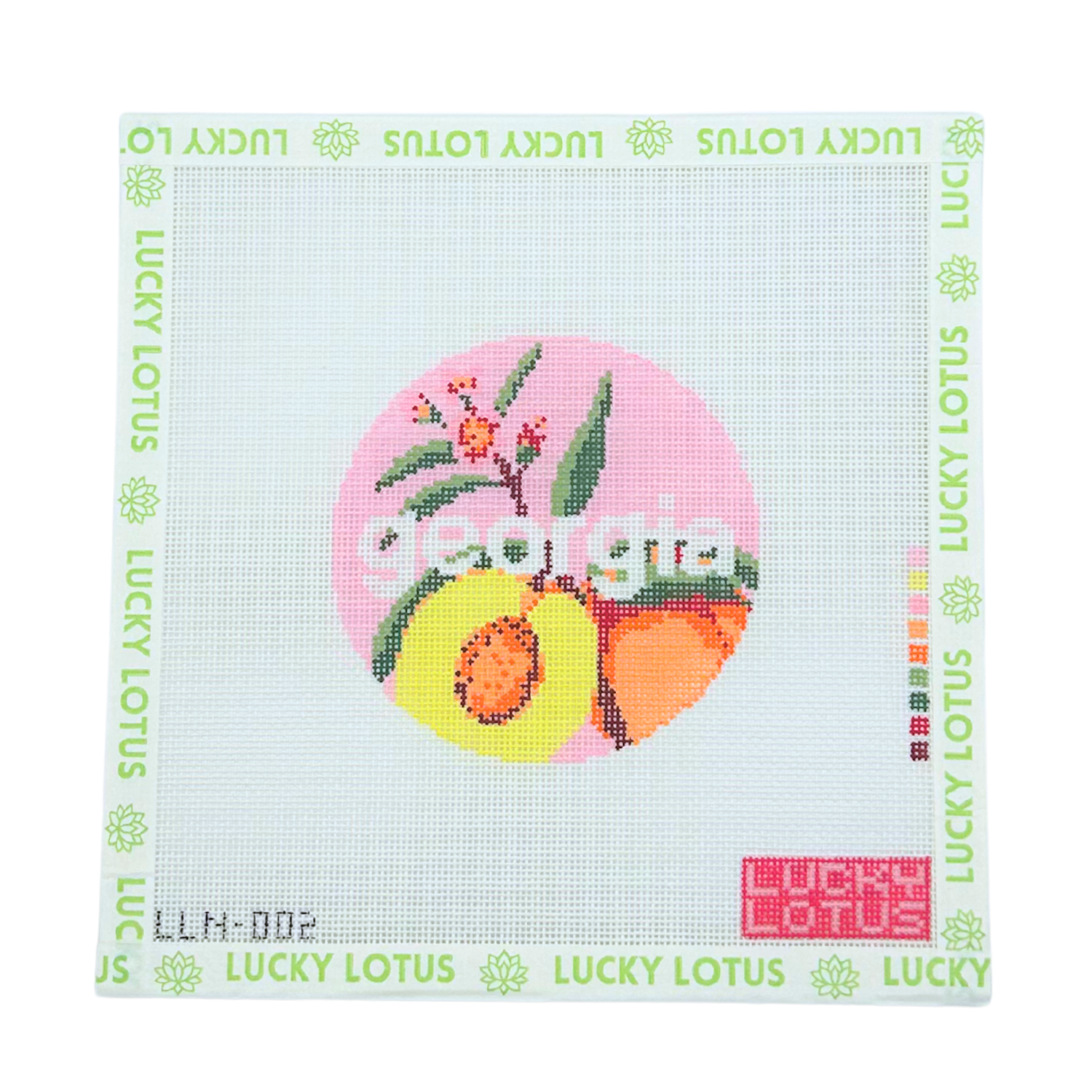 50 States Round | Georgia GA - Lucky Lotus Needlepoint