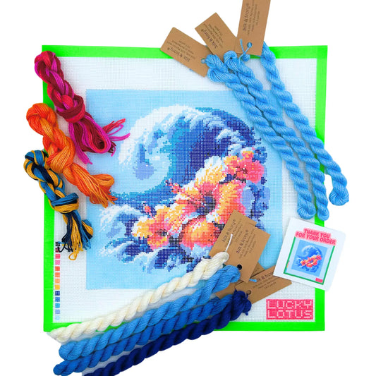 Aloha Lucky Lotus Needlepoint