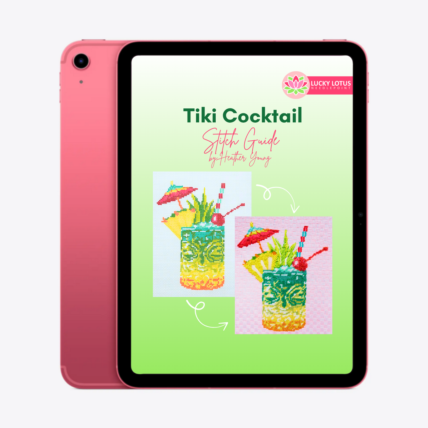 Tiki Cocktail Stitch Guide by Heather Young - Digital Download