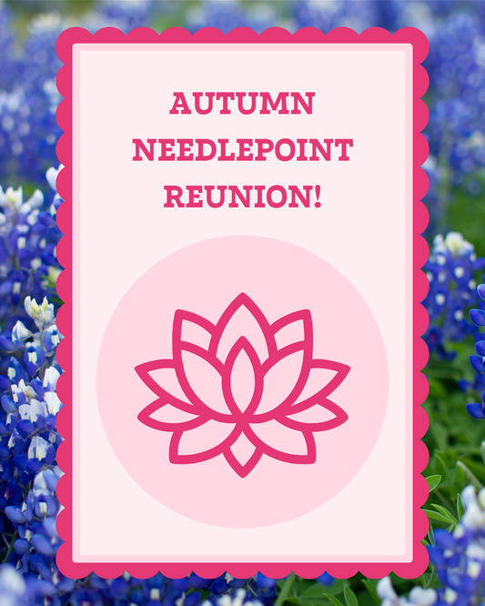 Lucky Lotus Needlepoint accepted as an exhibitor at Autumn Needlepoint Reunion ANR 2026 Fall Market in Frisco Texas