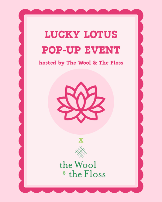 Happening Tomorrow: Lucky Lotus Needlepoint Pop-Up at The Wool and the Floss
