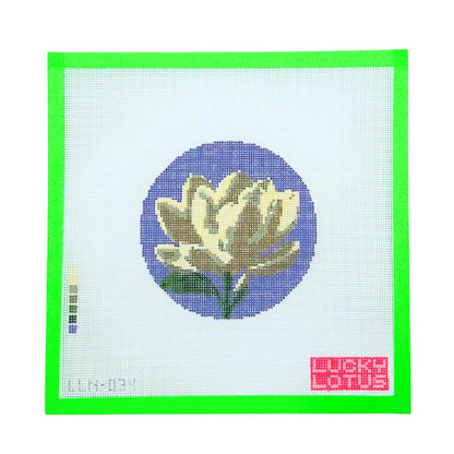 Flowers of America | Magnolia (Louisiana & Mississippi) Lucky Lotus Needlepoint