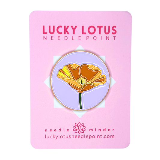 Poppy (California) Needle Minder Lucky Lotus Needlepoint