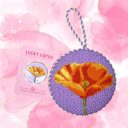 Poppy (California) Needle Minder Lucky Lotus Needlepoint