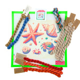 Seashells and Crabs Lucky Lotus Needlepoint