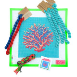 Coral Lucky Lotus Needlepoint