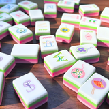 PRE-ORDER DEPOSIT: Needlepoint-Themed Mahjong Tile Set