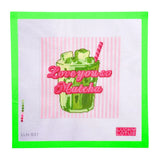Love You So Matcha Lucky Lotus Needlepoint