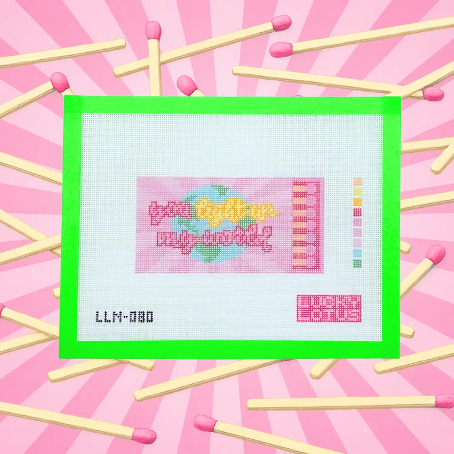 You Light-Up my World Matchbook Lucky Lotus Needlepoint