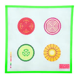 Assorted Veggies Coaster Set Lucky Lotus Needlepoint