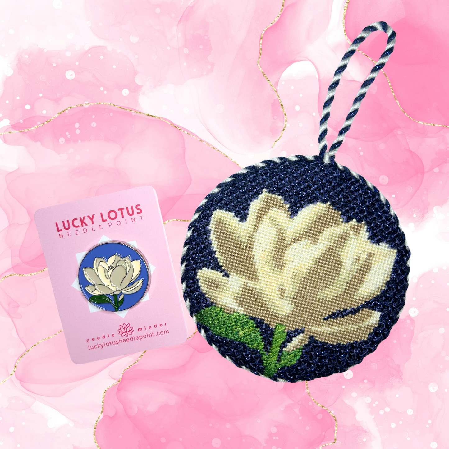 Magnolia (Louisiana / Mississippi) Needle Minder Lucky Lotus Needlepoint