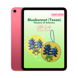 Bluebonnet Flower Needlepoint Stitch Guide by Jessica Driscoll - Digital Download