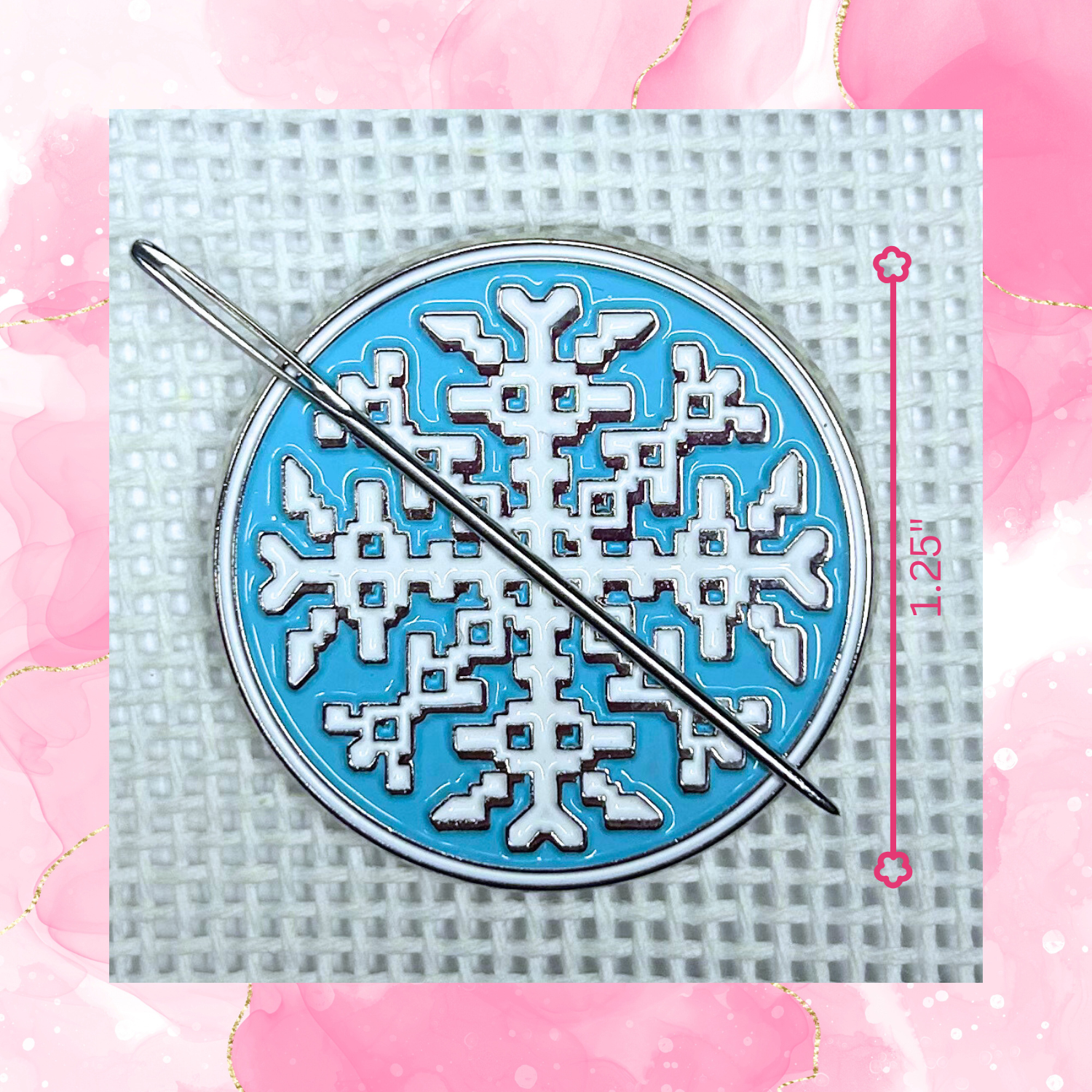 Snowflake Needle Minder Lucky Lotus Needlepoint