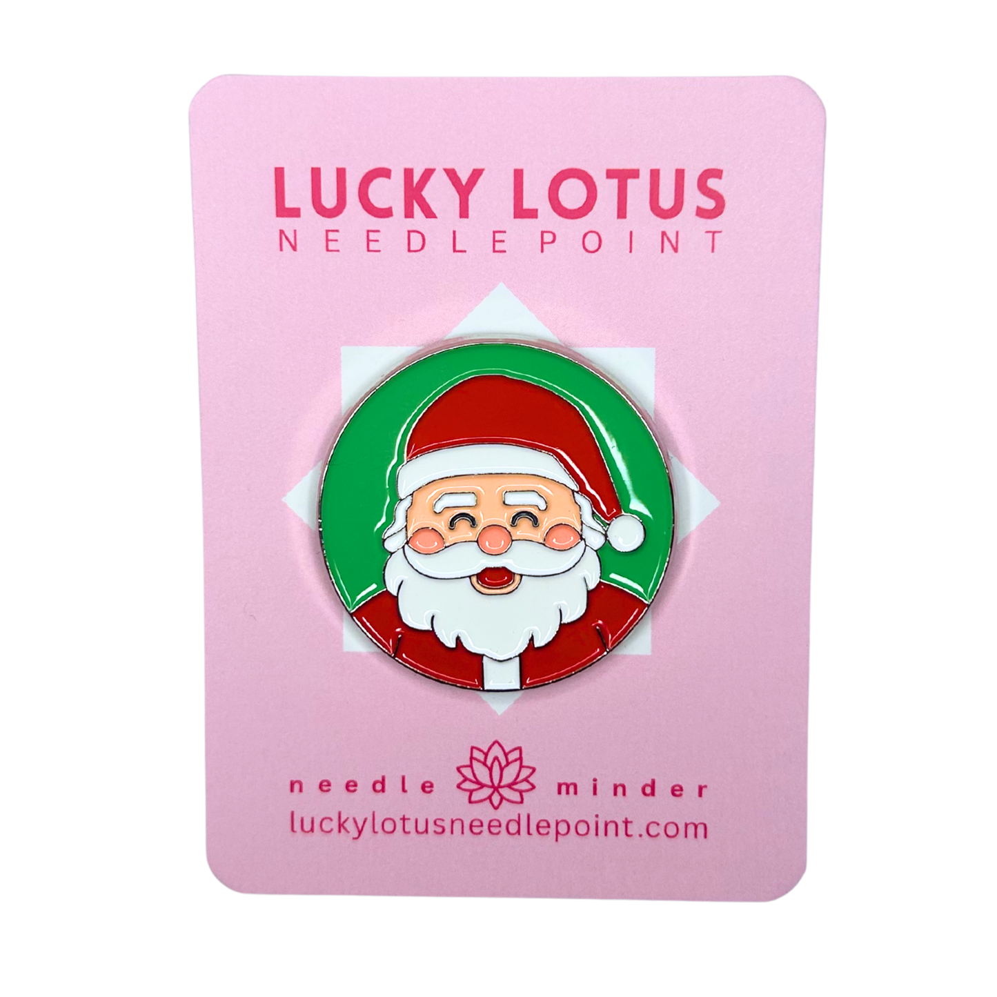 Cheeky Santa Needle Minder Lucky Lotus Needlepoint
