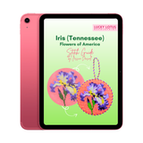Iris Flower Needlepoint Stitch Guide by Jessica Driscoll - Digital Download