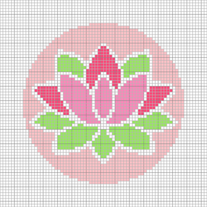 Lucky Lotus Chart - Free Digital Download Lucky Lotus Needlepoint
