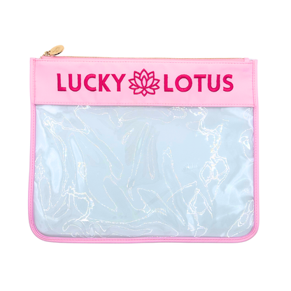 Lucky Lotus Needlepoint Project Bag (14" x 11")