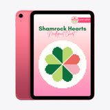 Shamrock Hearts Needlepoint Chart - Digital Download Lucky Lotus Needlepoint